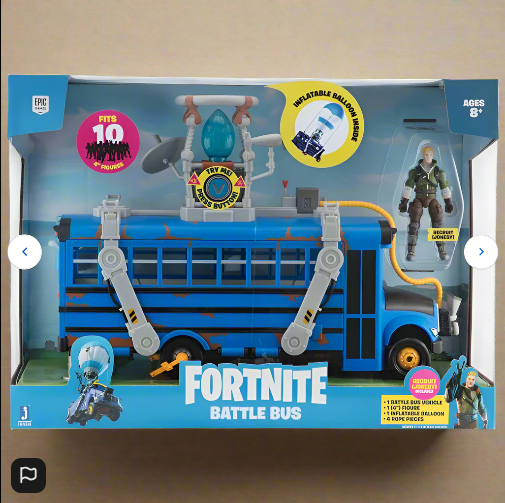 Fortnite Battle Bus with Jonesy Figure