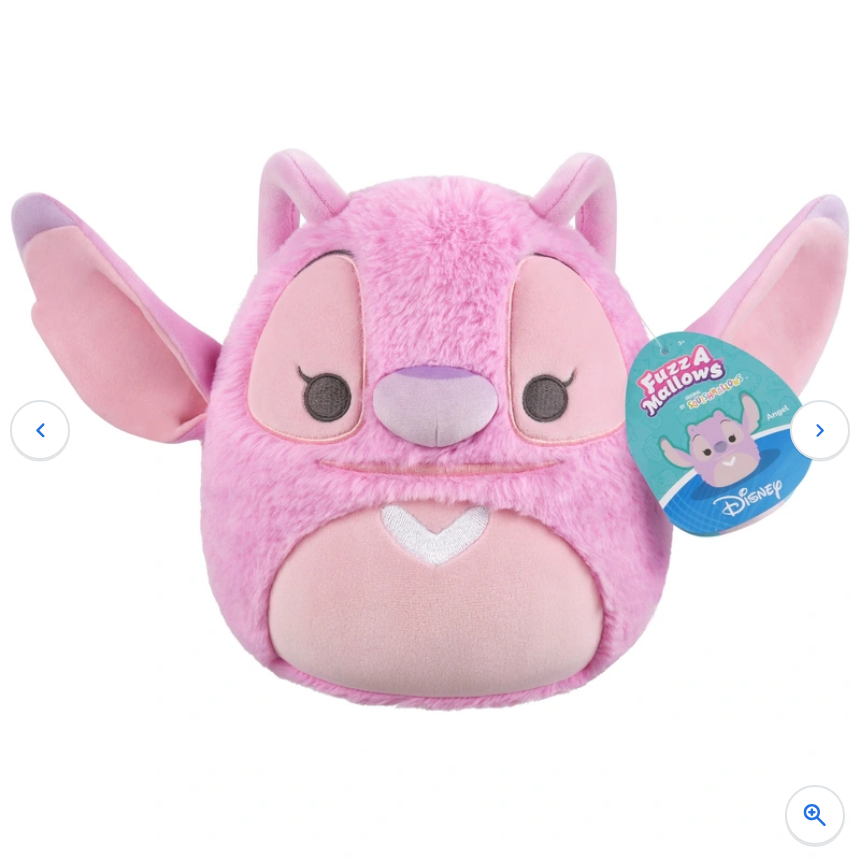 Original Squishmallows Fuzz-A-Mallows Plush Disney Angel 20cm