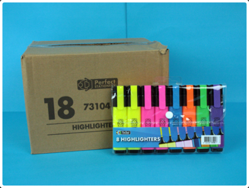 Highlighter Pens In A Wallet 8 Pieces