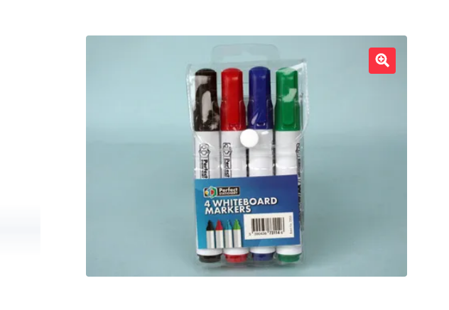 Whiteboard Markers Assorted Colours (4 Markers)