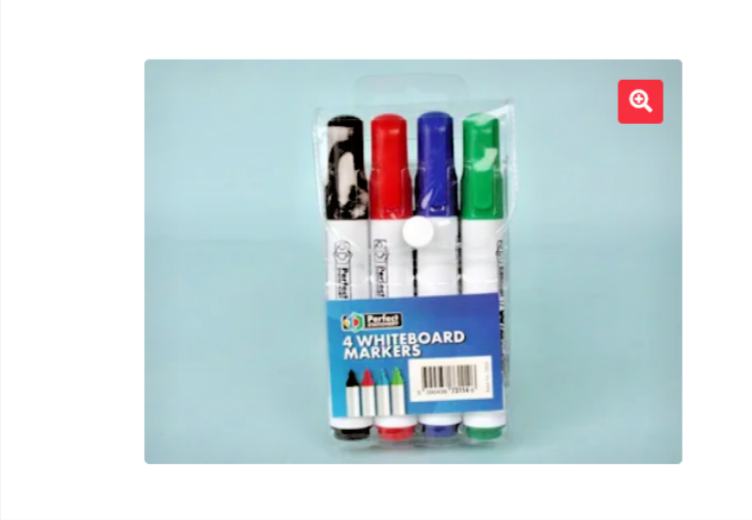 Whiteboard Markers Assorted Colours (4 Markers)