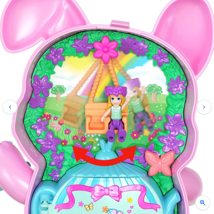 Polly Pocket Compact Bundle Set Bunny Tea Party & Cosy Dreamland Playset Dolls Gift