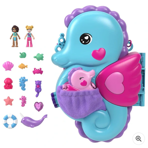 Polly Pocket Daddy & Me Seahorse Purse Compact Playset