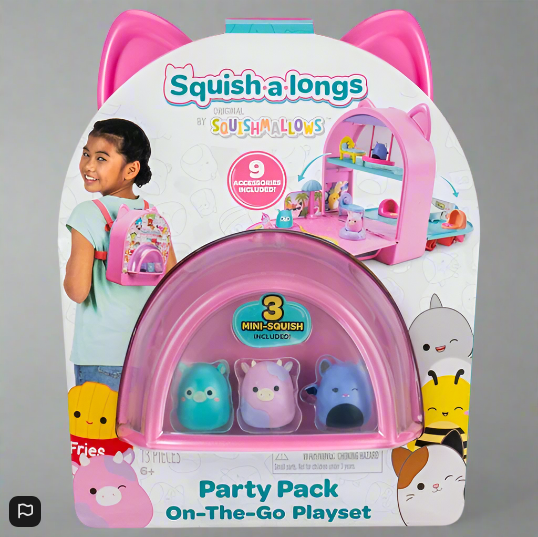 Squish-A-Longs by Original Squishmallows On-The-Go Playset Party Pack