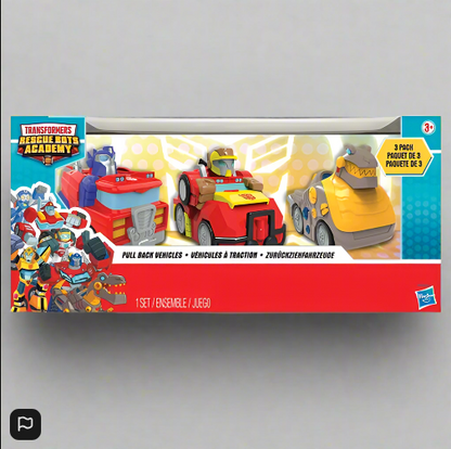 Transformers Rescue Bots Academy Pull Back Vehicles 3 Pack