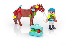 Playmobil Country 6971 Groomer with Butterfly Pony Figure