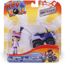 Load image into Gallery viewer, Rev &amp; Roll | Die Cast Avery &amp; Alley | Roll Vehicle &amp; 2.5&#39;&#39; Figure