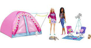 Barbie Let's Go Camping Tent Playset and 2 Dolls