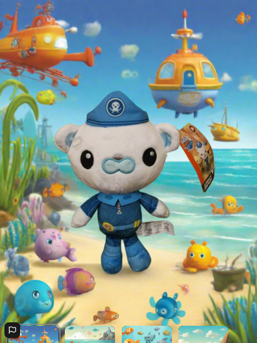 Octonauts Above & Beyond Crew Plush - Captain Barnacles Soft Plush Toy