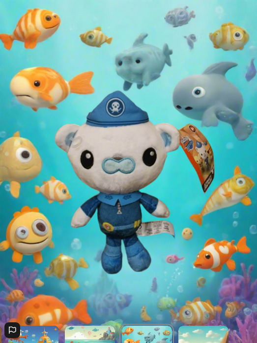 Octonauts Above & Beyond Crew Plush - Captain Barnacles Soft Plush Toy