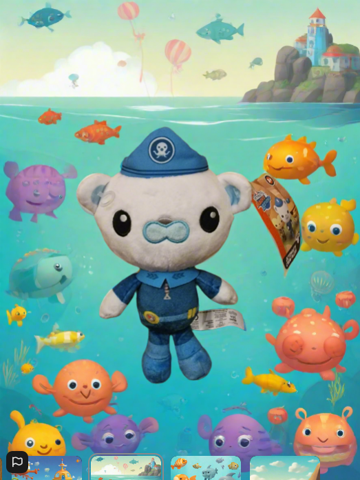 Octonauts Above & Beyond Crew Plush - Captain Barnacles Soft Plush Toy