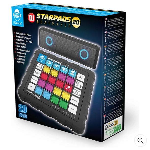 iDance Starpads 20 Beatmaker with Soundbar Bluetooth Speaker