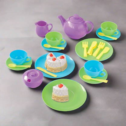 Casdon Little Cook Tea Set 32 Piece Kids Tea Party Playset Cups Plates Toy NEW