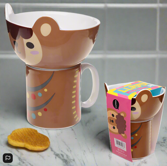 Children's Porcelain Mug and Bowl Set - Cute Llama