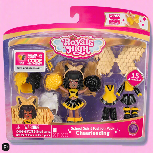 Royale High School Spirit Fashion Pack Cheerleading - Series 1 Dark Doll