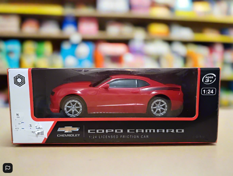 Chevy Copo Camaro Red 1:24 Scale Friction Car Braha Friction Chevrolet