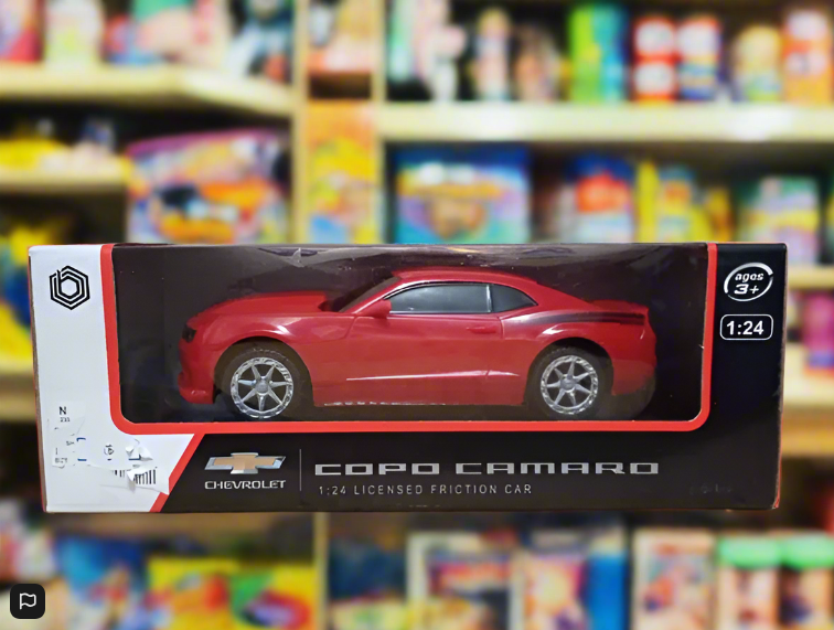 Chevy Copo Camaro Red 1:24 Scale Friction Car Braha Friction Chevrolet