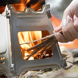 InnovaGoods Collapsible Steel Camping Stove Flamet