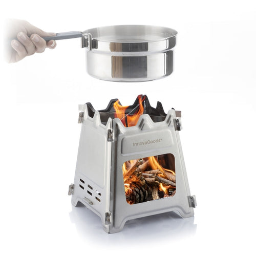 InnovaGoods Collapsible Steel Camping Stove Flamet