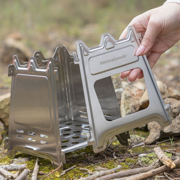 InnovaGoods Collapsible Steel Camping Stove Flamet