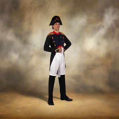 Napoleon Bonaparte Men's Costume (Size XL) - 5-Piece Historical Emperor Fancy Dress Set