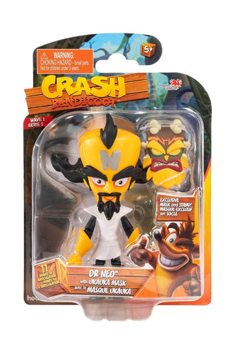 Crash Bandicoot 11cm DR NEO WITH UKA UKA MASK Collectable Figure