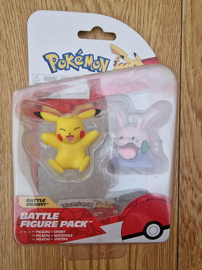 Pokémon Goomy and Pikachu 5cm Battle Figures 2 Pack