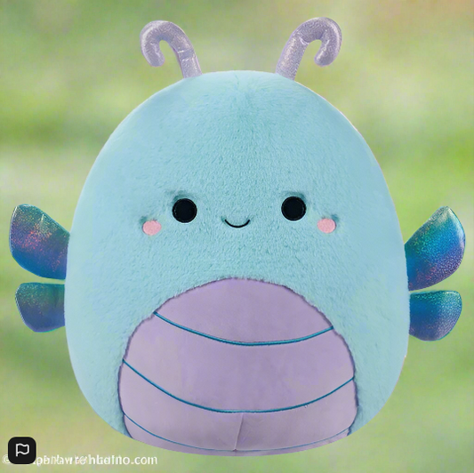 Original Squishmallows Fuzz-A-Mallows 40cm Heather the Teal Dragonfly Soft Toy