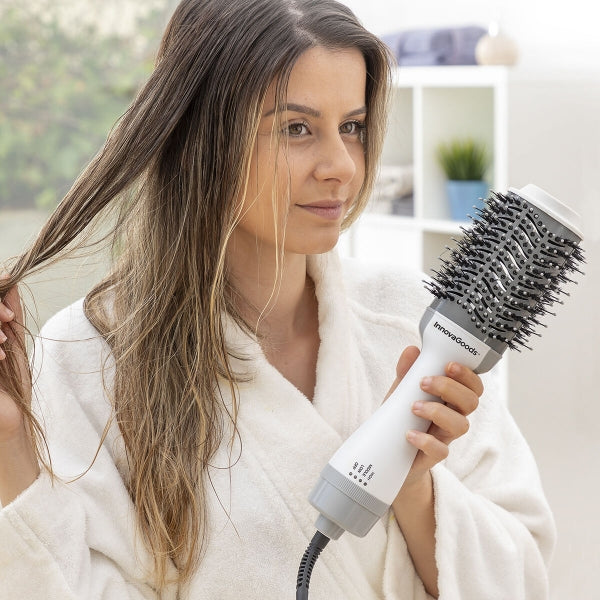 InnovaGoods Ionic Dryer and Volumising Brush Volumio  1000W White/Grey