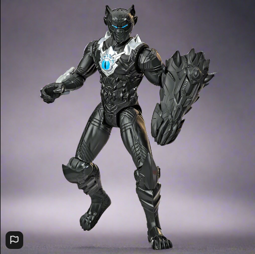 Marvel Avengers Mech Strike Monster Hunters Black Panther 15cm Figure with Accessory