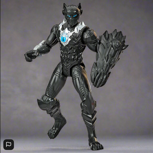 Marvel Avengers Mech Strike Monster Hunters Black Panther 15cm Figure with Accessory