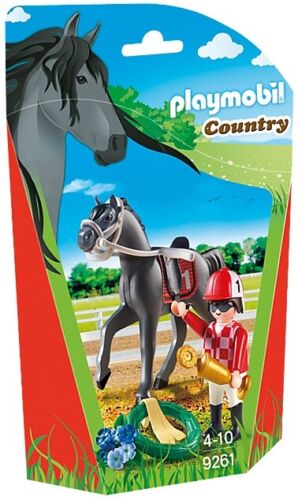 PLAYMOBIL  Country 9261- Horse Jockey Rosette And Trophy