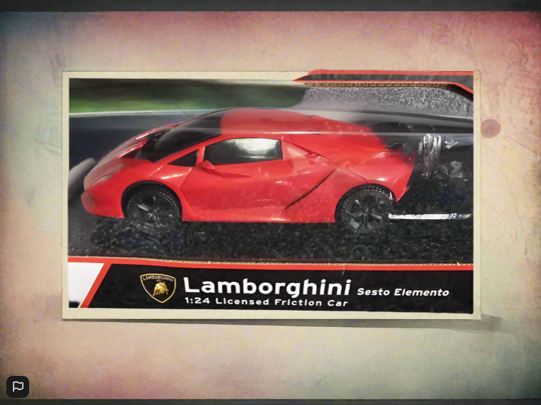 Lamborghini Sesto Elemento Red Car 1:24 Scale Licensed Friction Toy Car