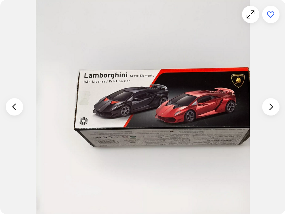 Lamborghini Sesto Elemento Red Car 1:24 Scale Licensed Friction Toy Car