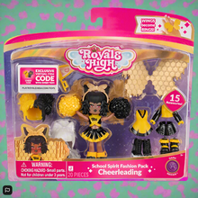 Load image into Gallery viewer, Royale High School Spirit Fashion Pack Cheerleading - Series 1 Dark Doll