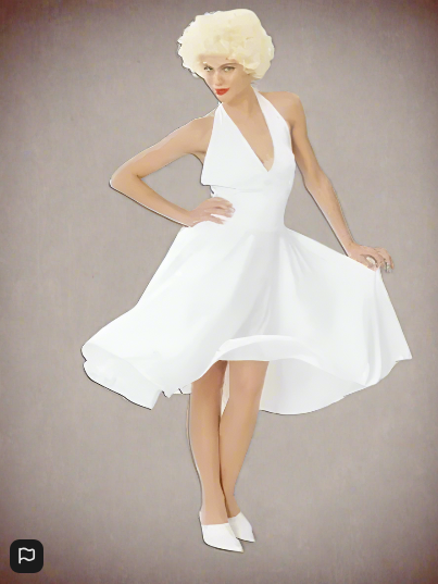 Costume For Adults Hollywood Glamour Girl Marilyn Monroe Ladies Dress One Size