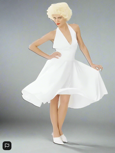 Costume For Adults Hollywood Glamour Girl Marilyn Monroe Ladies Dress One Size