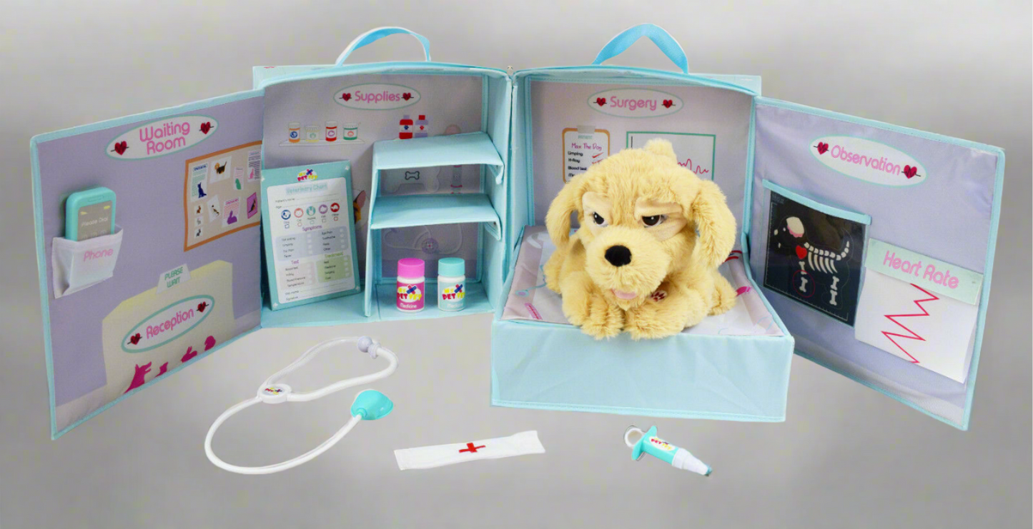 My Pet Vet Max the Dog Interactive Plush Soft Toy With Carry Case & Accessories