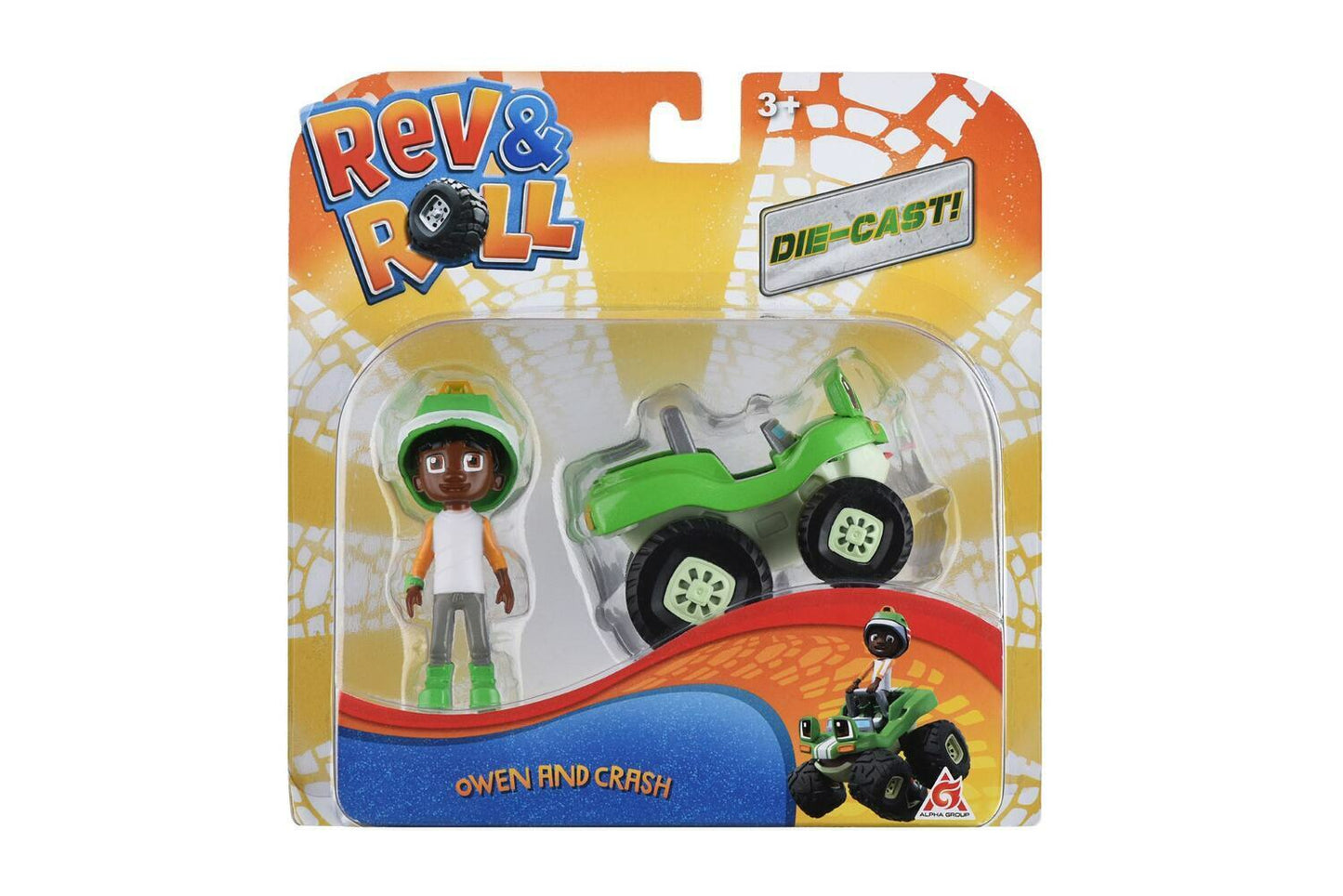 Rev & Roll - Diecast Vehicle & Figure Set - Owen And Crash.