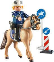 Load image into Gallery viewer, Playmobil Country Mounted Policeman and Horse with Road Signs 9260