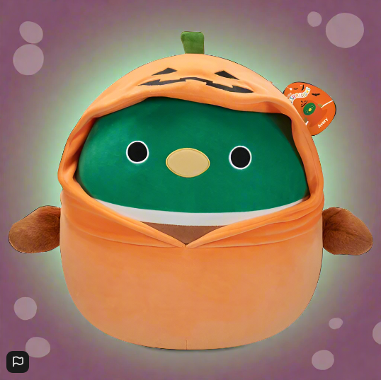 Original Squishmallows 40cm Avery the Mallard Duck with Pumpkin Costume Soft