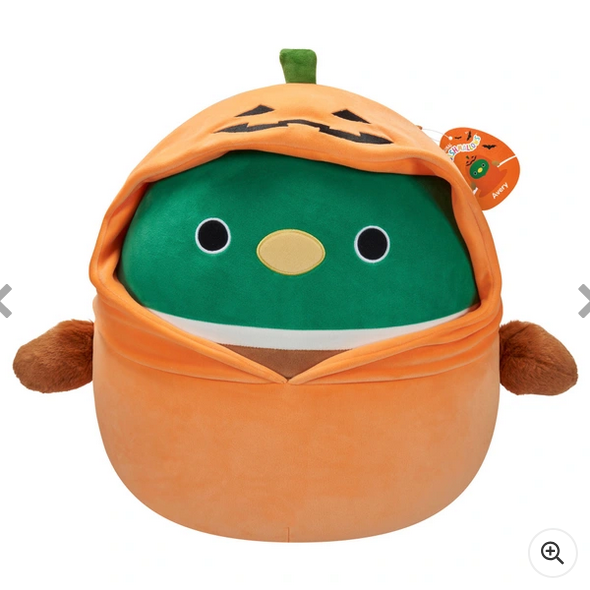 Original Squishmallows 40cm Avery the Mallard Duck with Pumpkin Costume Soft