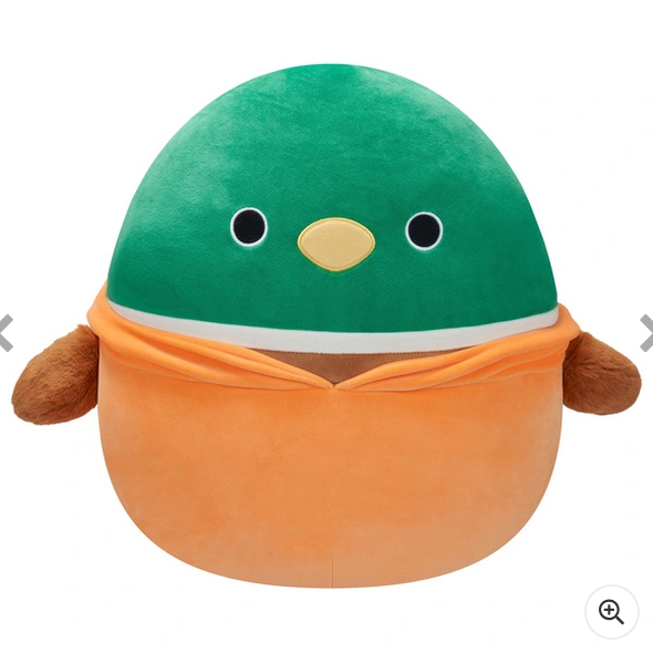 Original Squishmallows 40cm Avery the Mallard Duck with Pumpkin Costume Soft