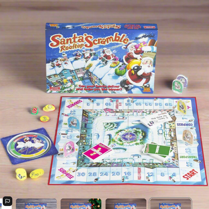 Santa's Rooftop Scramble Board Game