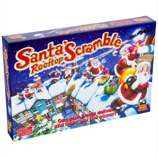 Santa's Rooftop Scramble Board Game