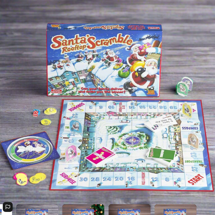 Santa's Rooftop Scramble Board Game