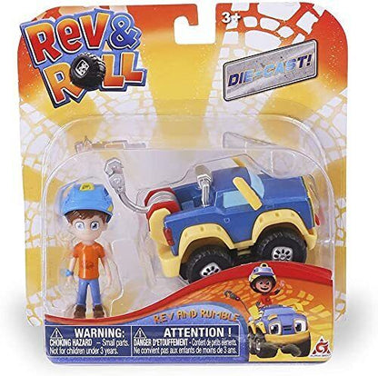 Rev & Roll - Diecast Vehicle & Figure Set - Rev And Rumble