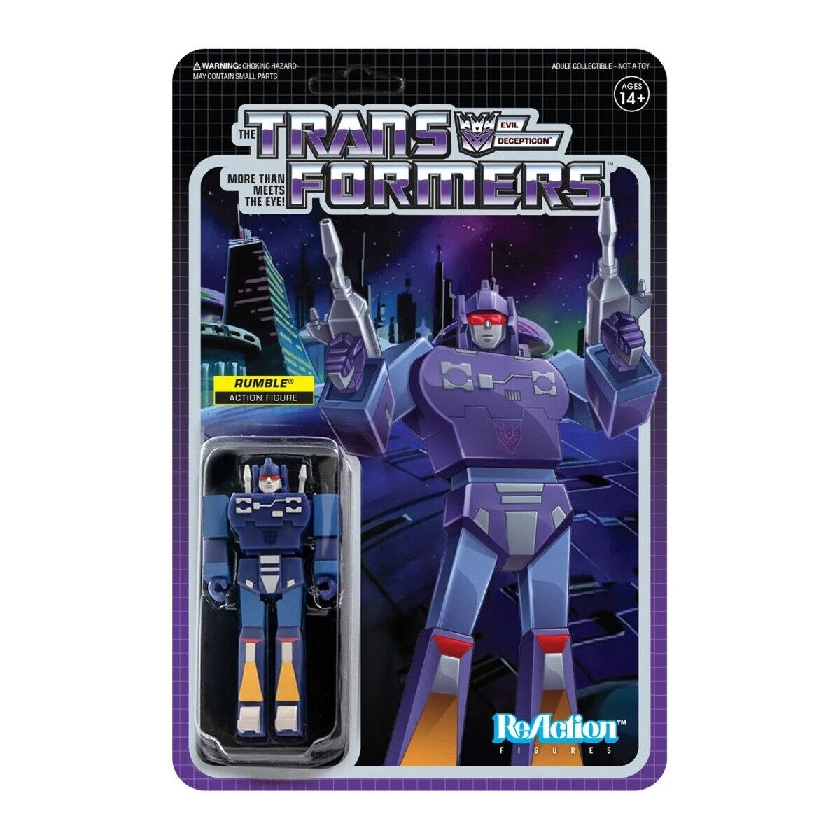 Transformers Evil Decepticon - Rumble - ReAction Action Figure