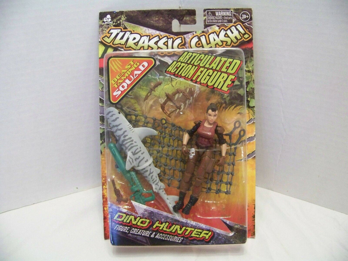 Jurassic Clash Beast Taming Squad Dinosaur Hunter With Tiger Shark And Accessories