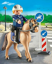 Load image into Gallery viewer, Playmobil Country Mounted Policeman and Horse with Road Signs 9260